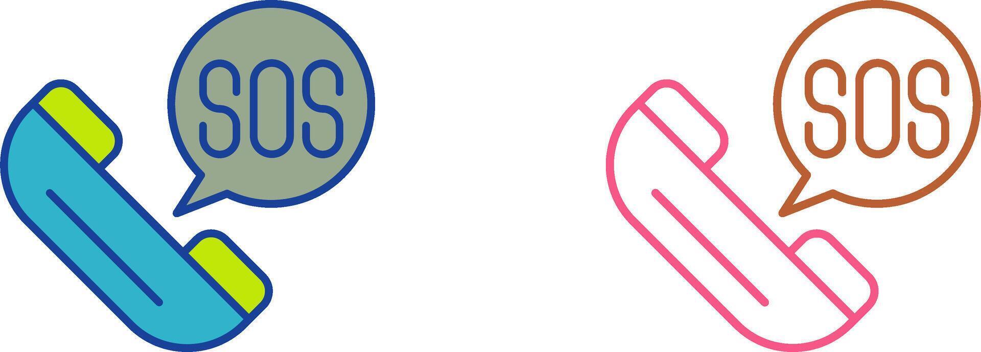 Sos Icon Design vector