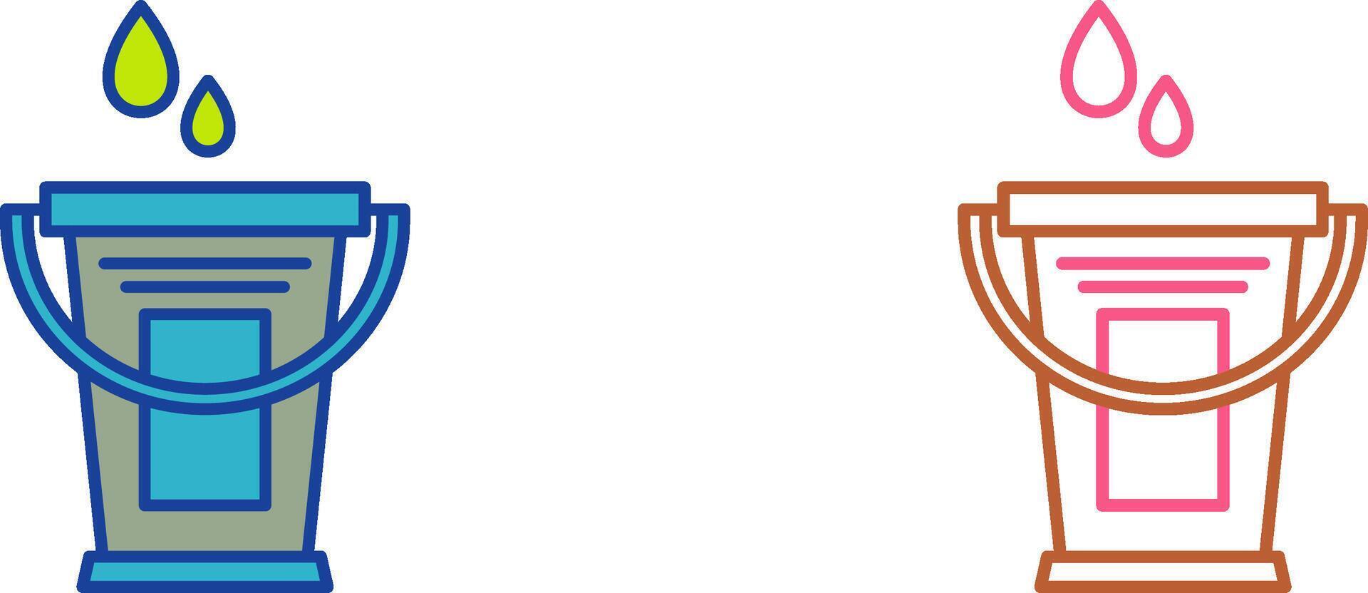 Water Bucket Icon Design vector