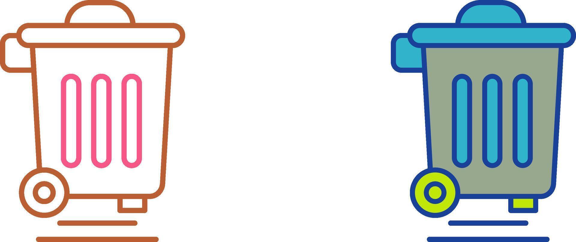Dustbin Icon Design vector