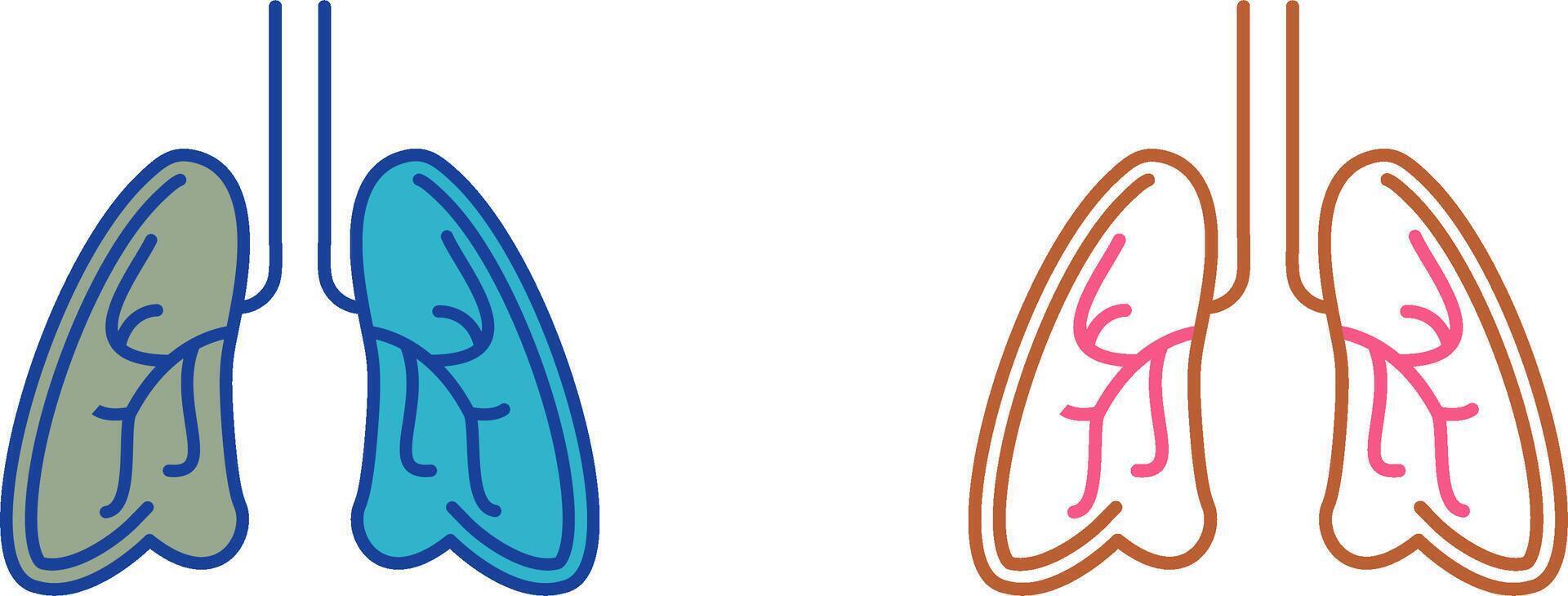 Lungs Icon Design vector