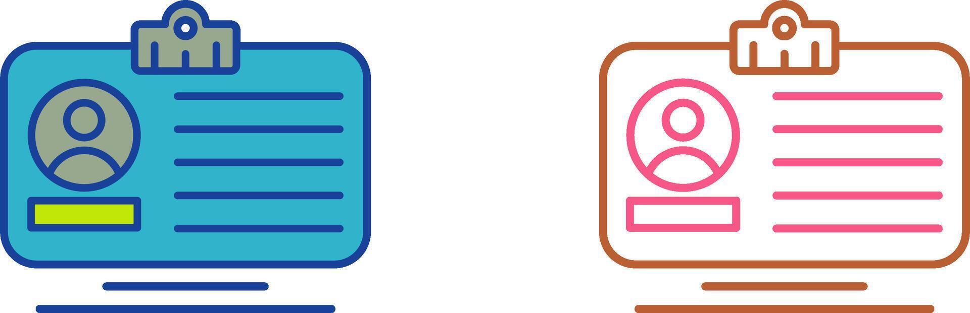 Id Card Icon Design vector