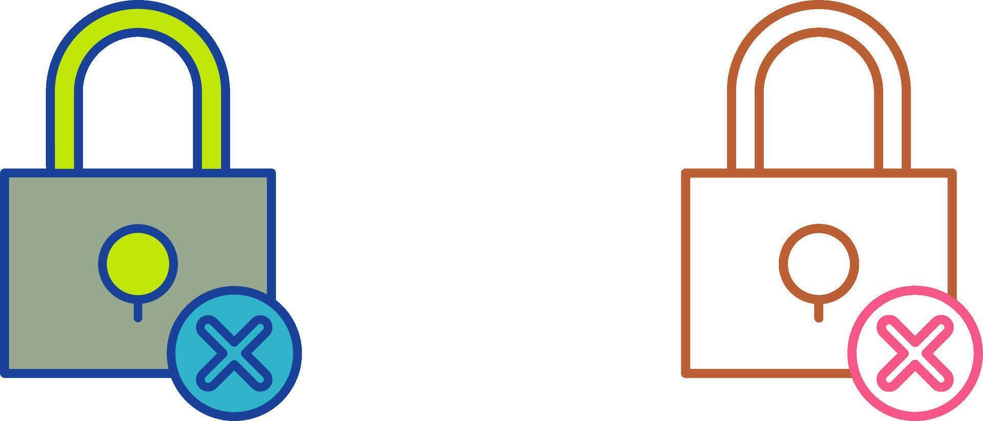 Insecure Icon Design vector