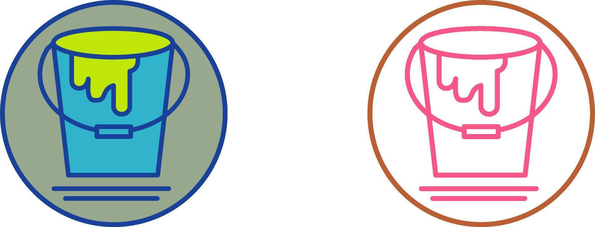 Paint Bucket Icon Design vector
