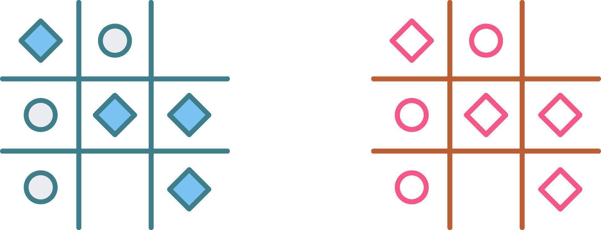 Tic Tac Toe Icon Design vector