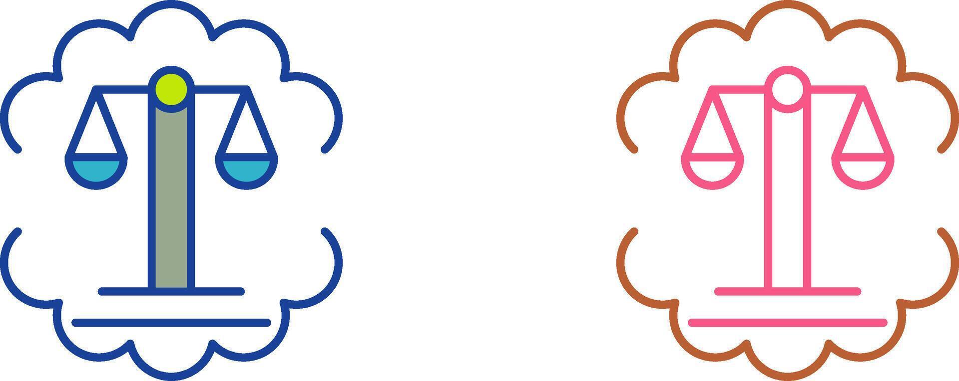 Justice Scale Icon Design vector