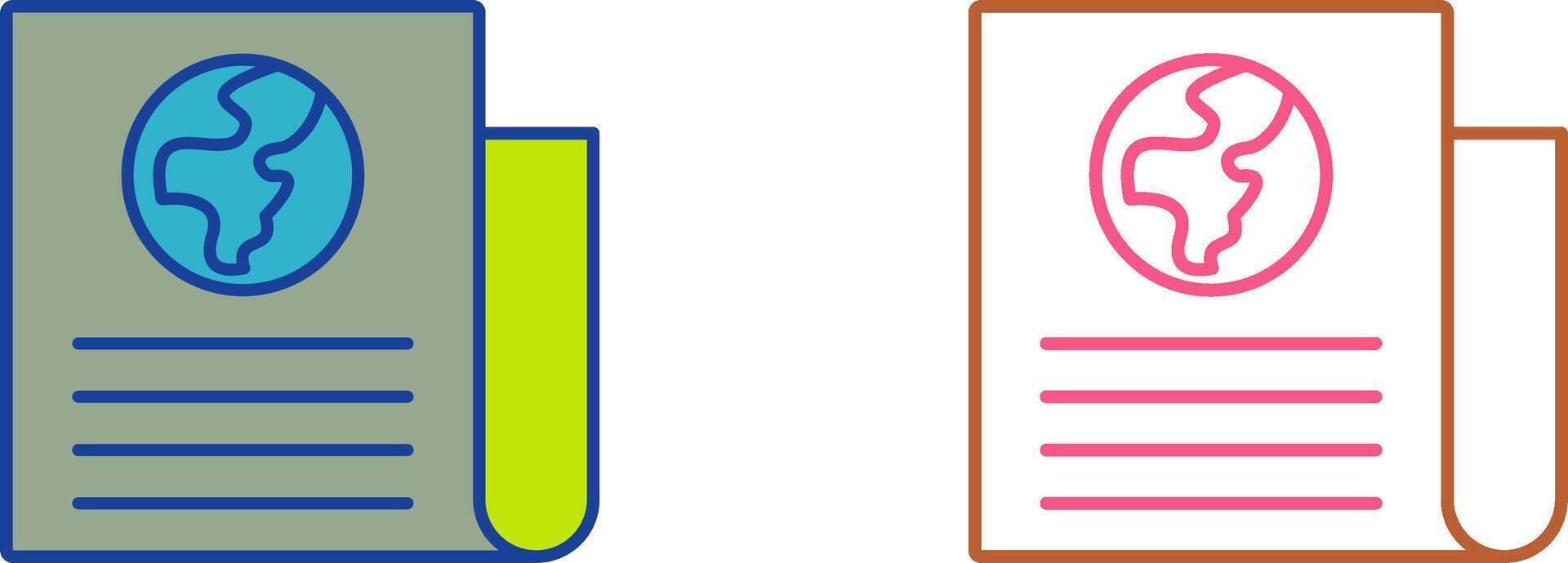 Newspaper Icon Design vector
