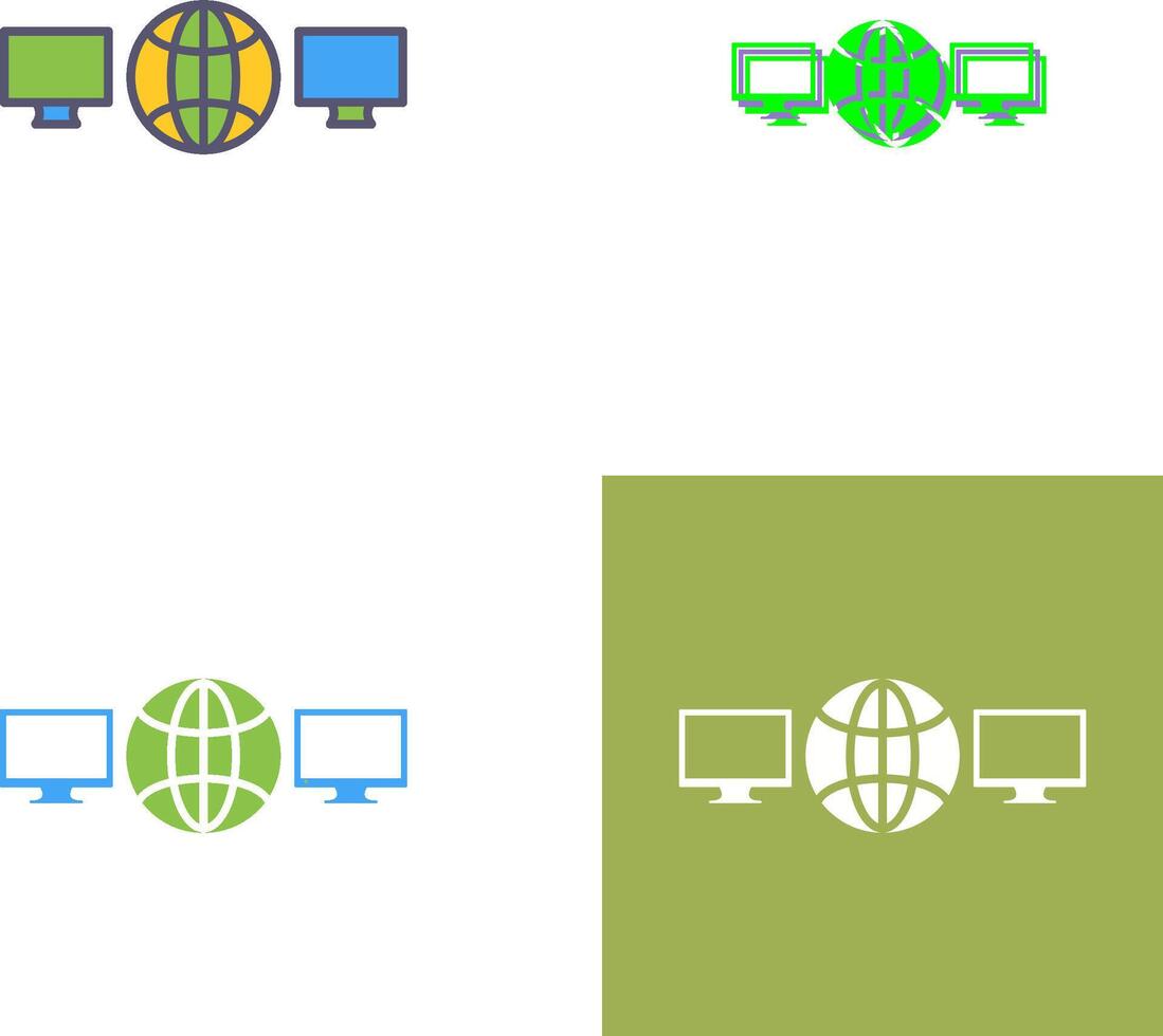 Unique Networks Icon Design vector