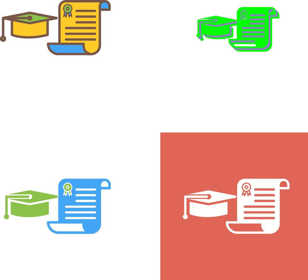 Unique Graduation Icon Design vector