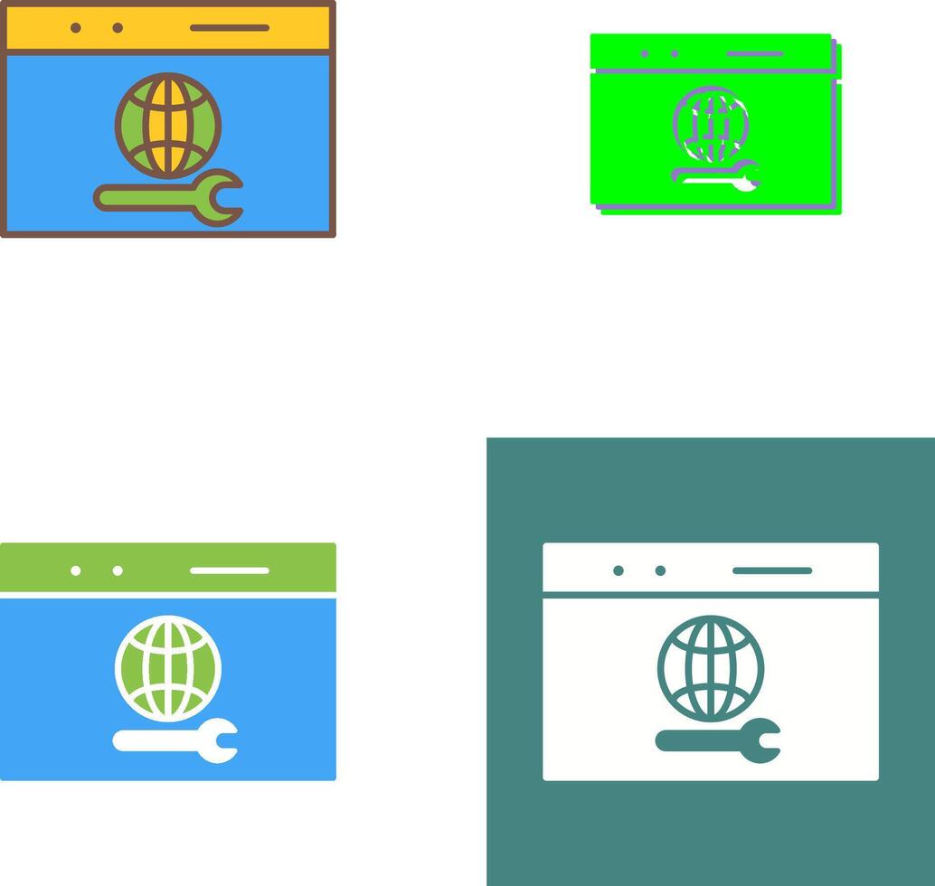 Unique Web Support Icon Design vector