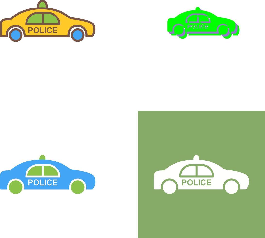 Police Car Icon Design vector