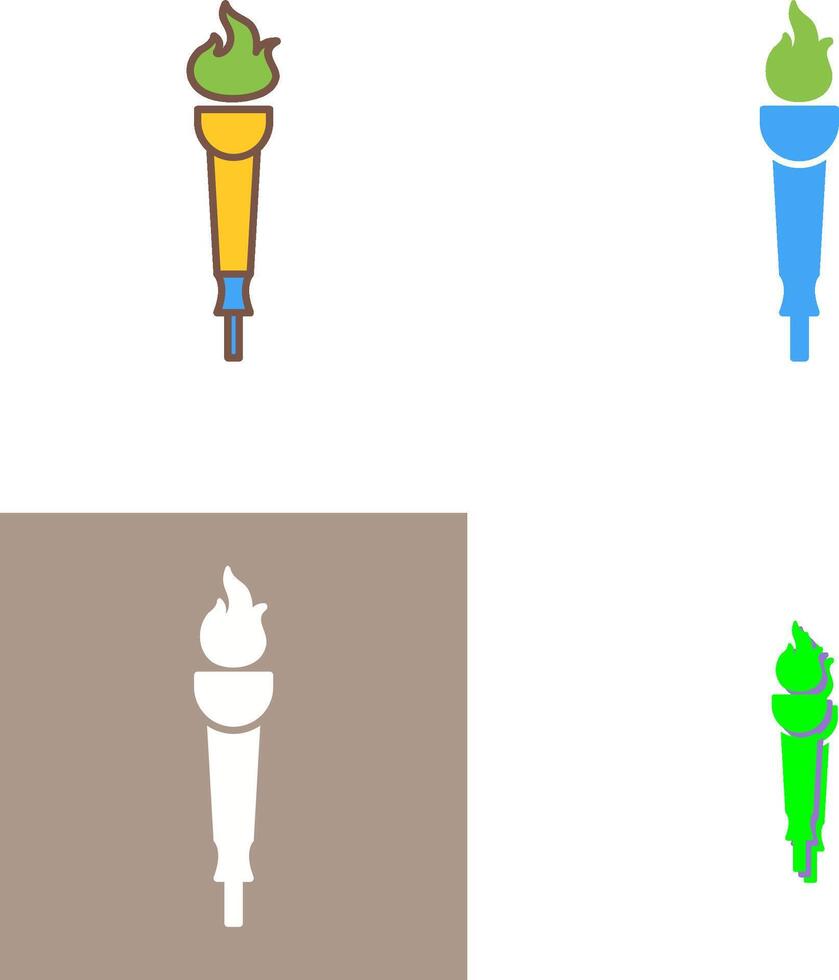 Museum Torch Icon Design vector