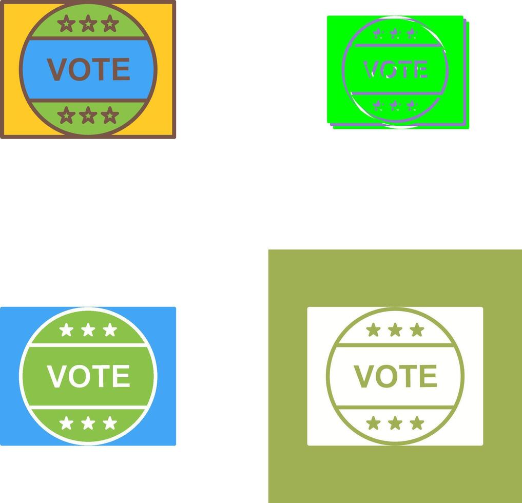 Vote Sticker Icon Design vector