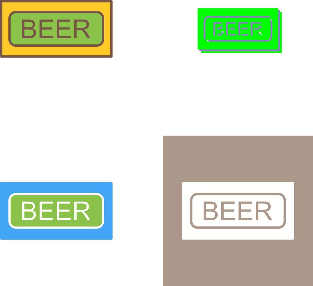 Beer Sign Icon Design vector
