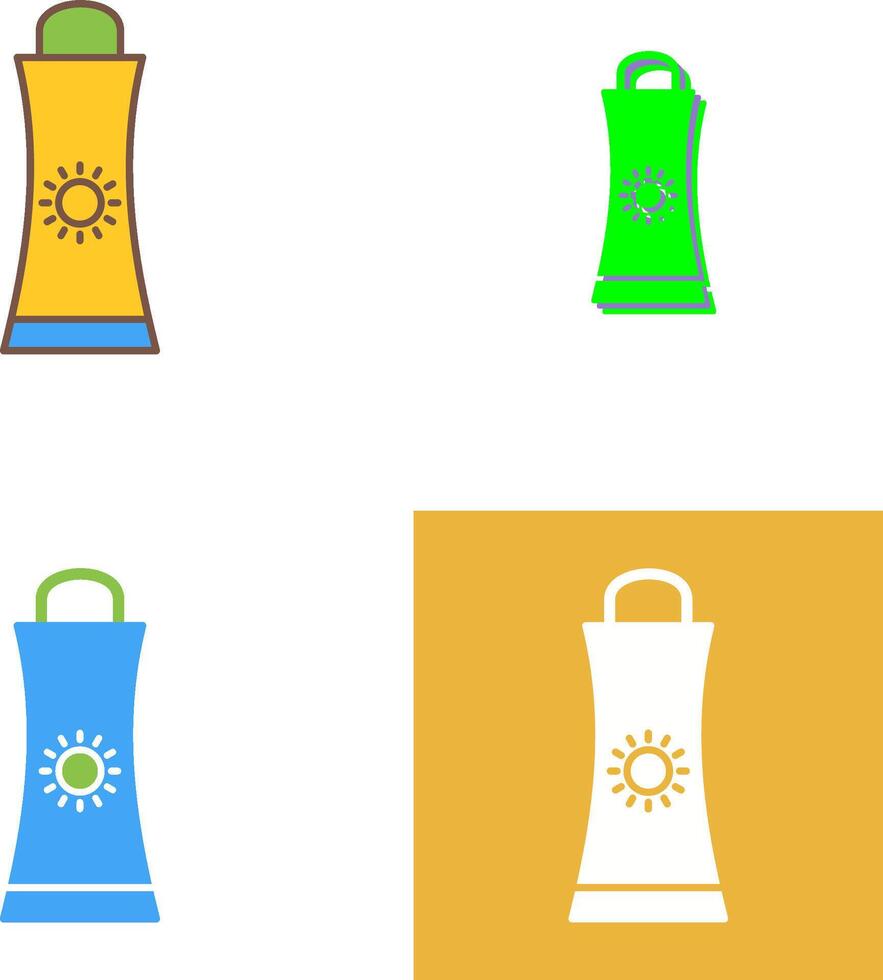 Sunblock Cream Icon Design vector