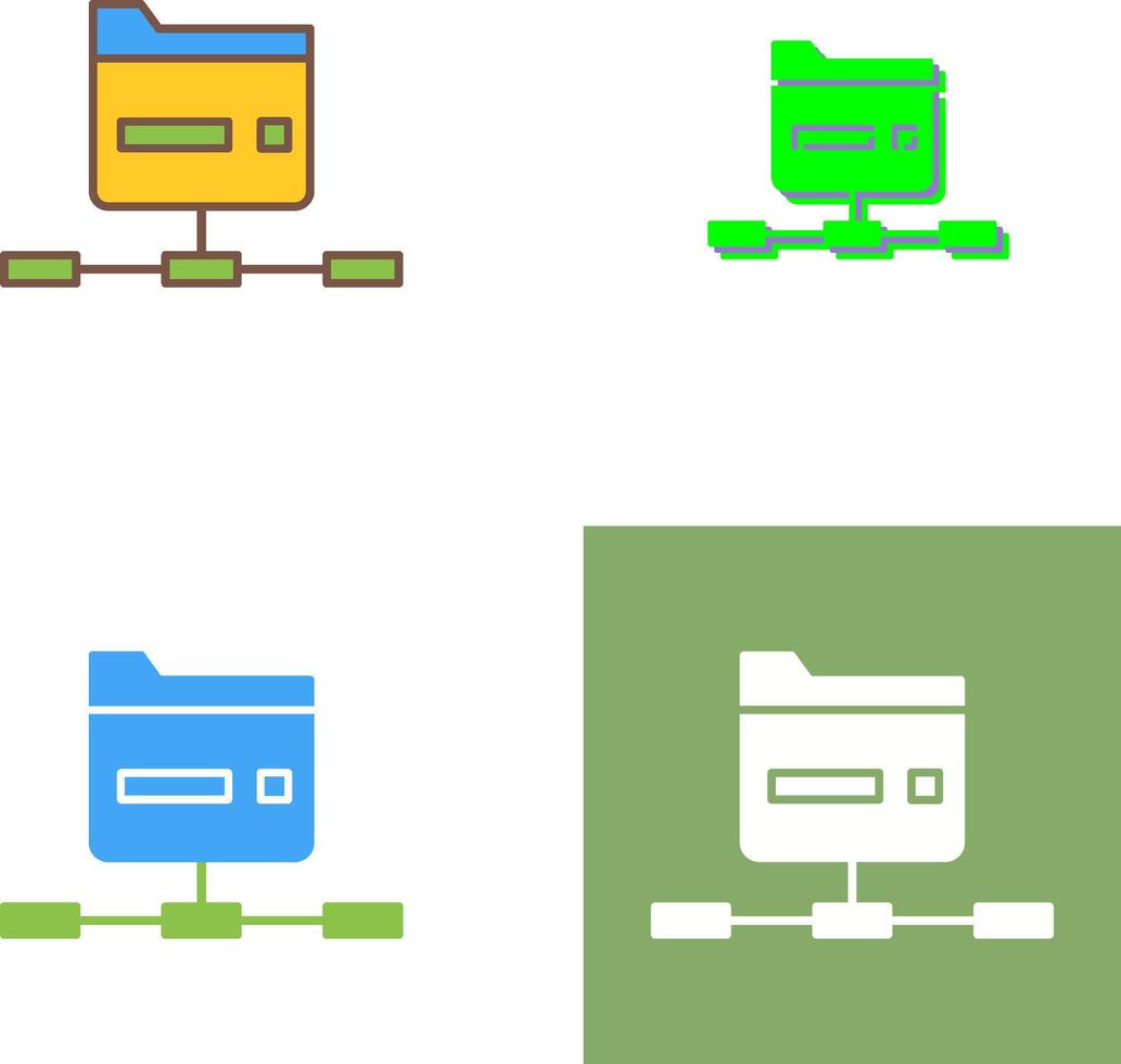 Network Folder Icon Design vector
