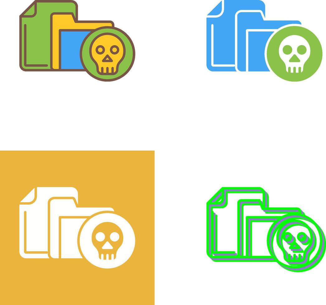 Infected File Icon Design vector