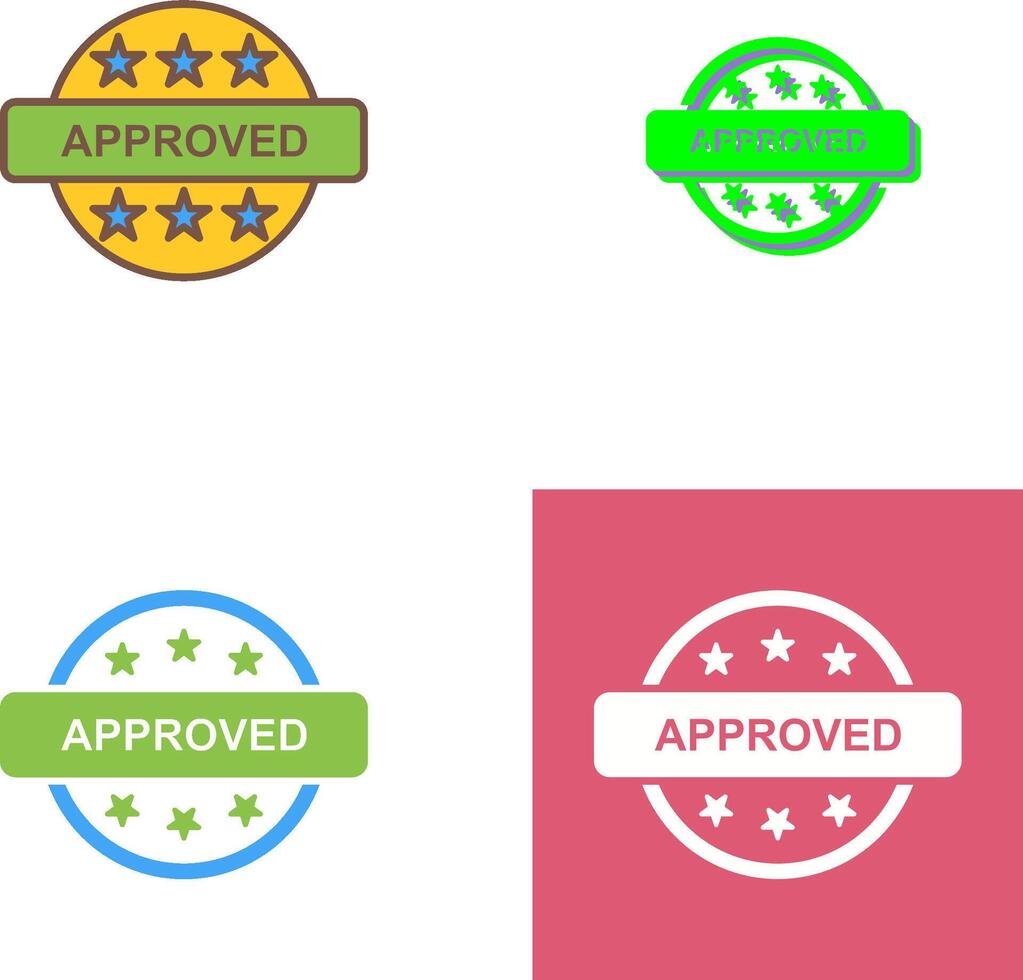 Approved Icon Design vector