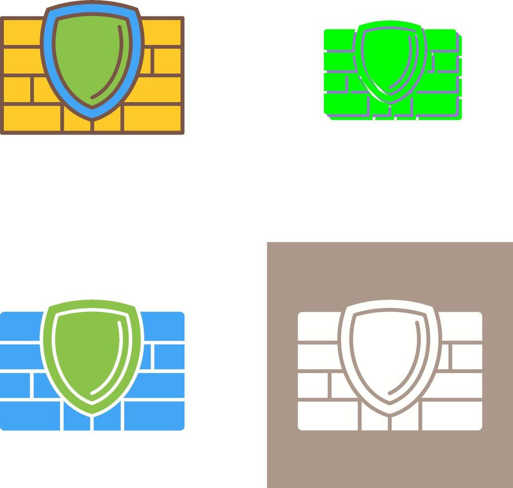 Firewall Icon Design vector