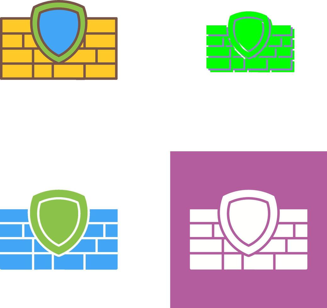 Firewall Icon Design vector