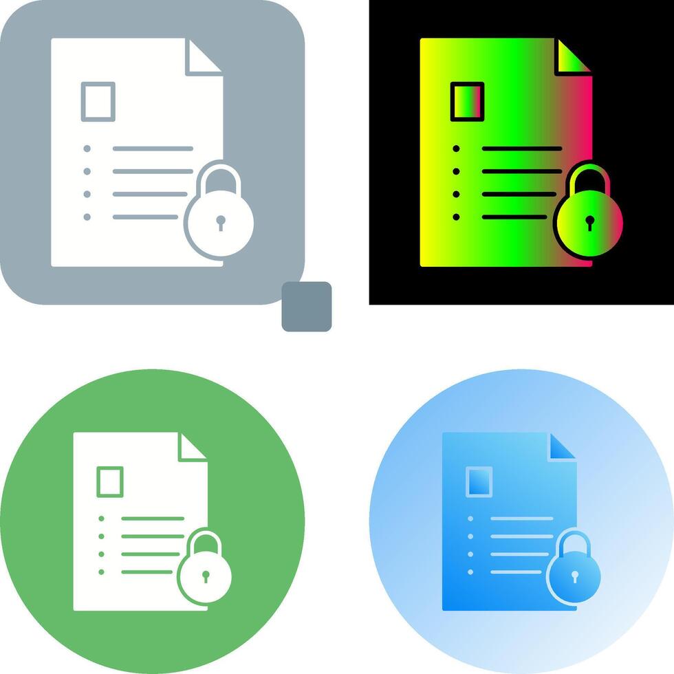 Unique Confidentiality Icon Design vector