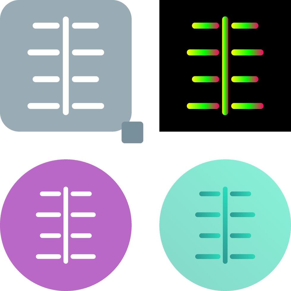 Unique Center Align Icon Design vector