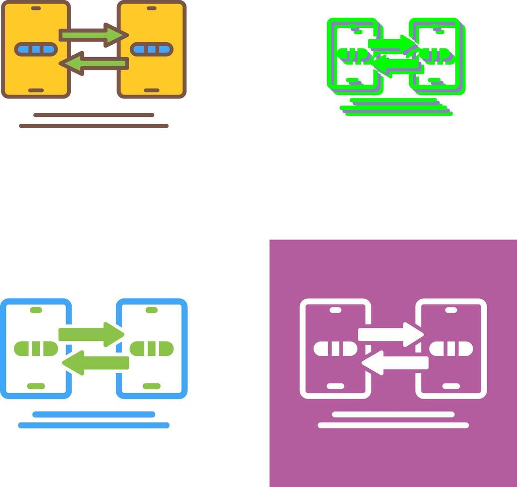 Data Synchronization Icon Design vector
