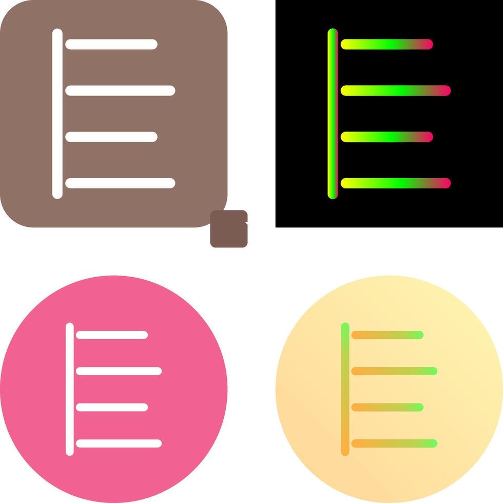 Unique Left Align Icon Design vector