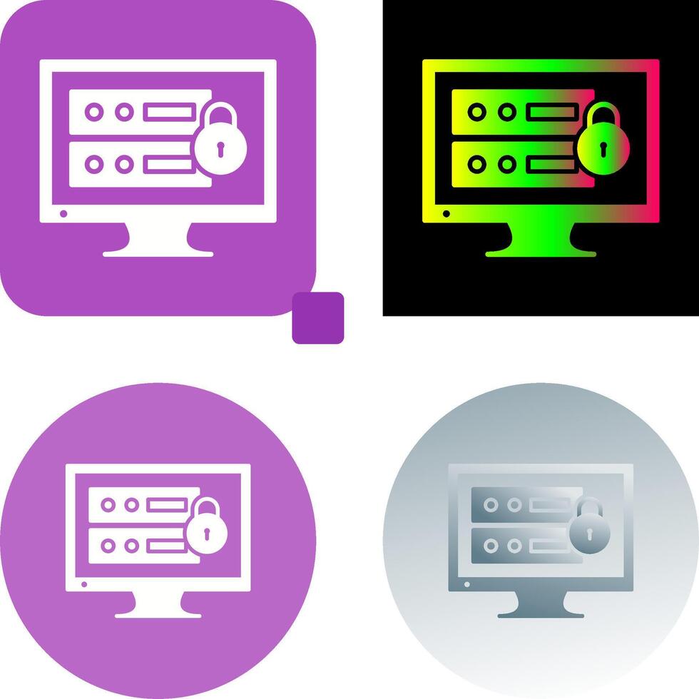 Unique Data Security Icon Design vector