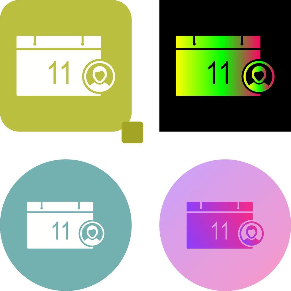 Unique Event Management Icon Design vector