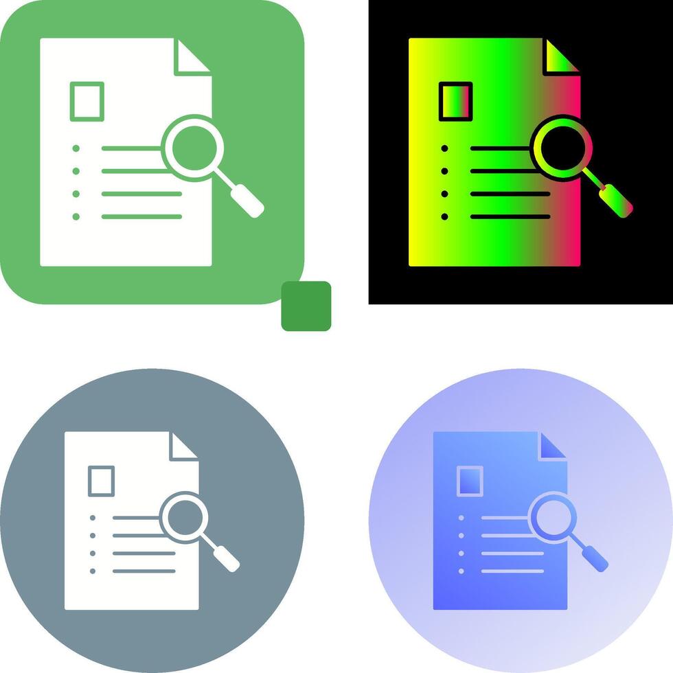 Unique Case Study Icon Design vector