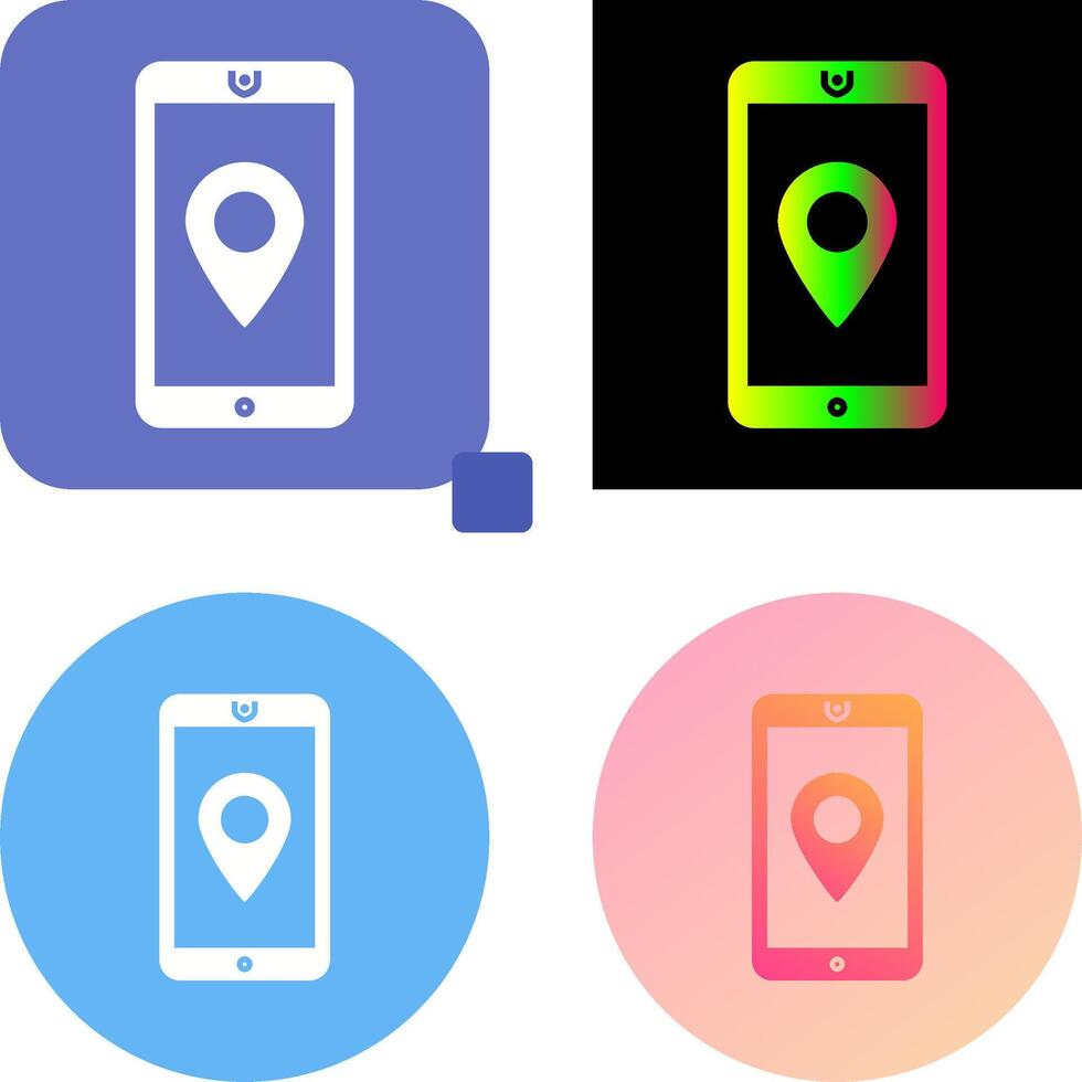 Unique GPS Service Icon Design vector