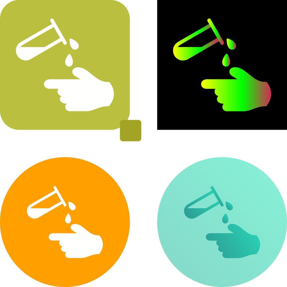 Corrosive Hazard Icon Design vector