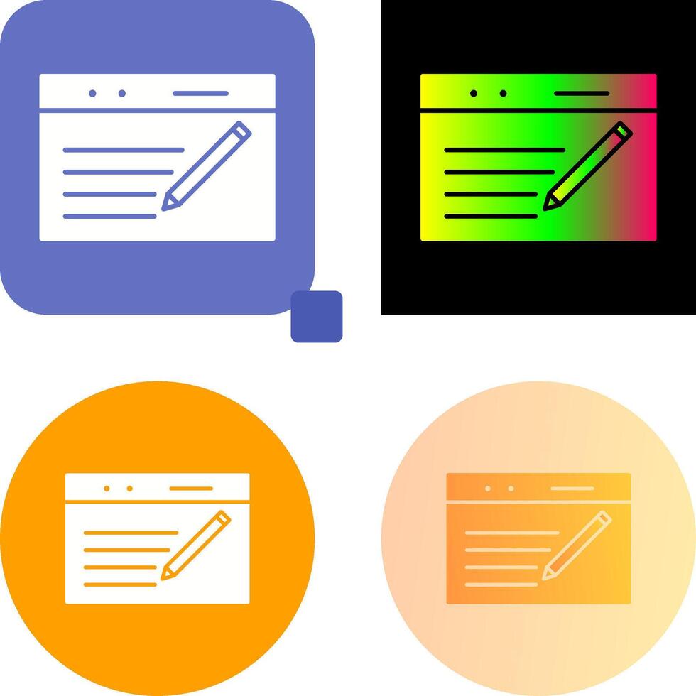 Unique Blogging Service Icon Design vector