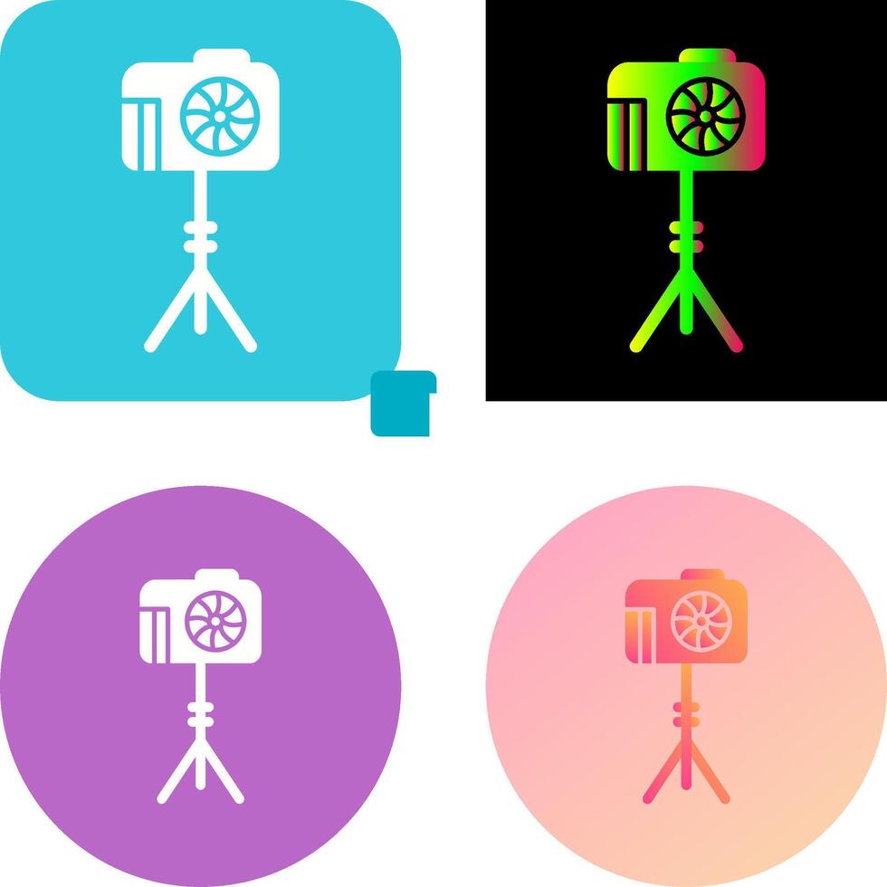 Unique Camera Stand Icon Design vector