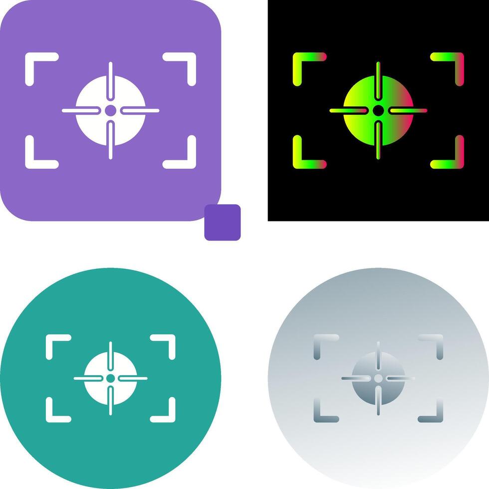 Unique Focus Horizontal Icon Design vector