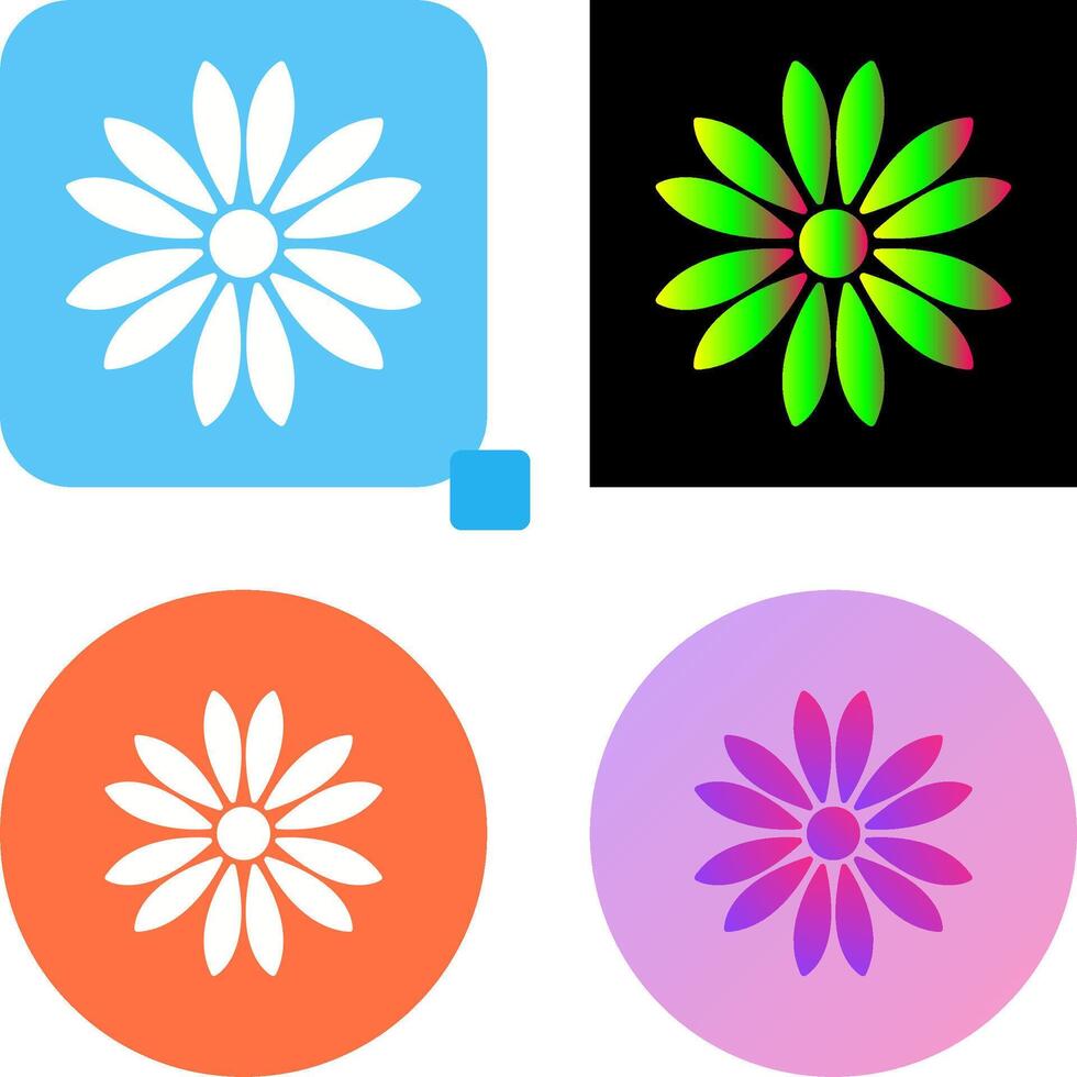 Unique Flower Icon Design vector