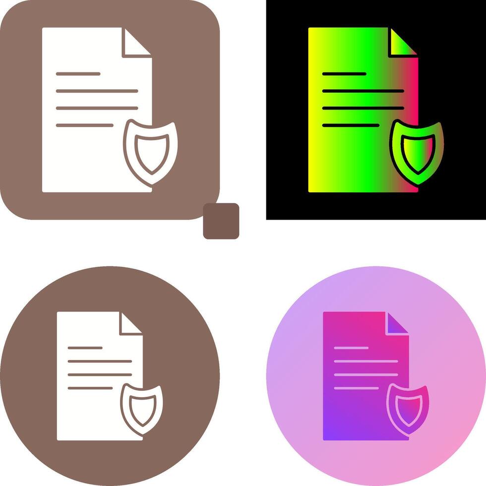 Private Document Icon Design vector