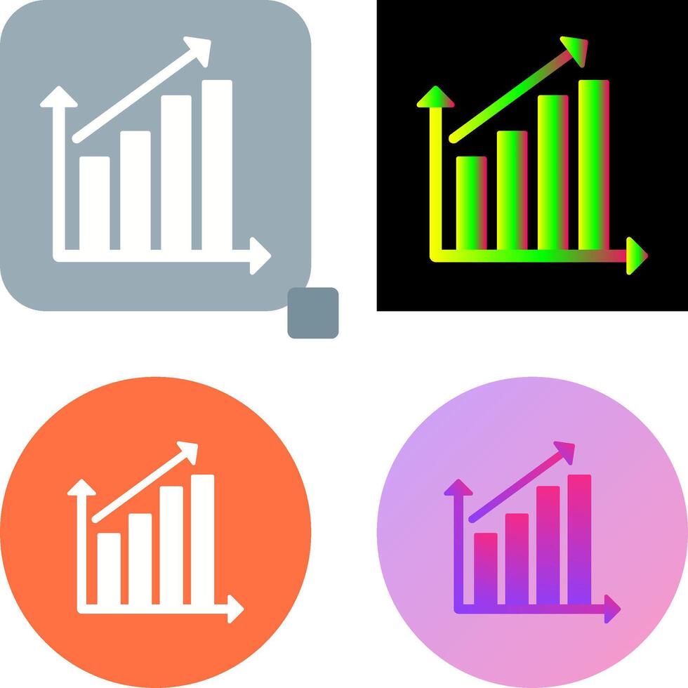 Rising Statistics Icon Design vector
