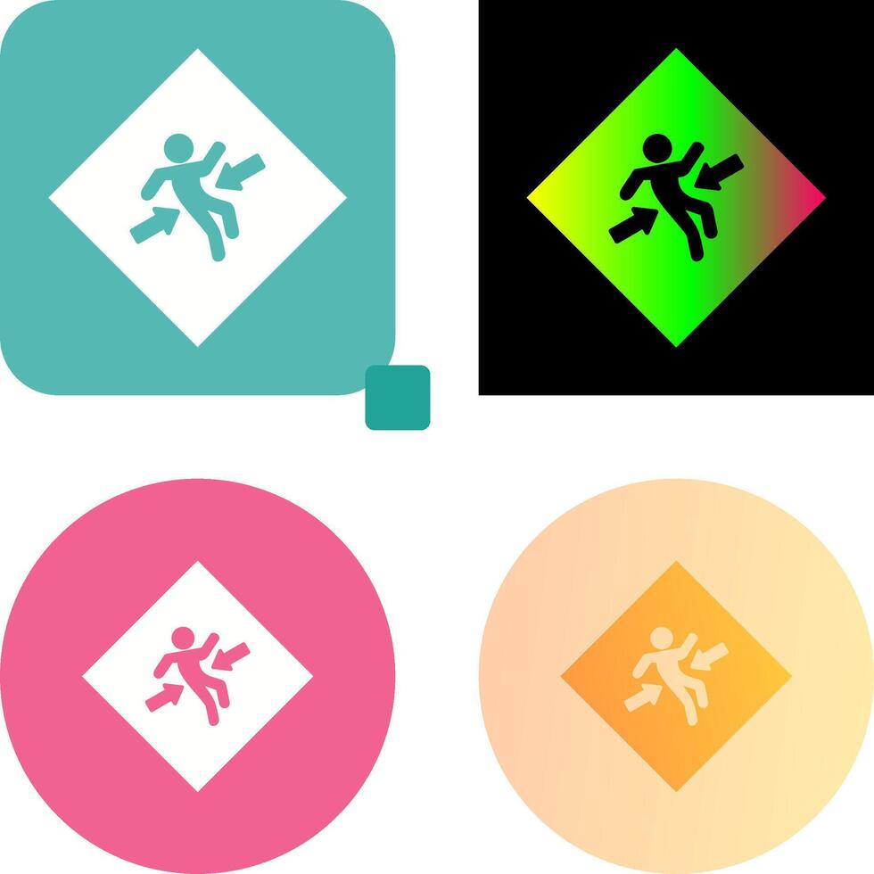 Crush Zone Icon Design vector