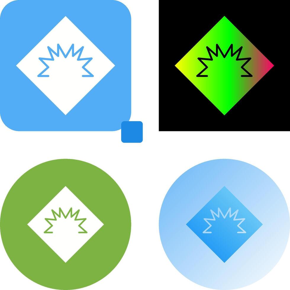 Danger of Welding Flash Icon Design vector
