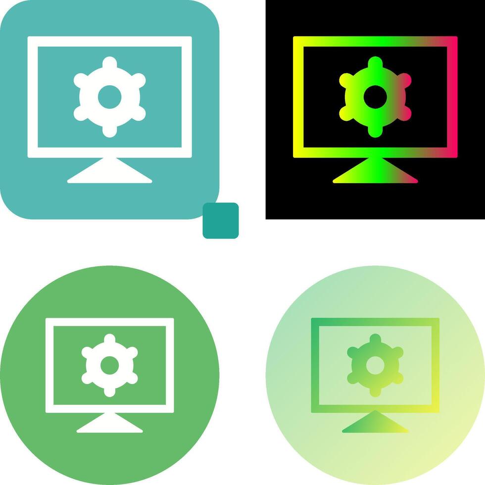 Computer Settings Icon Design vector