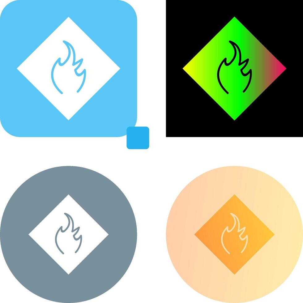 Danger of Flame Icon Design vector