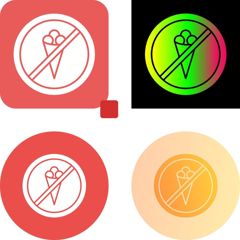 No Icecream Icon Design vector