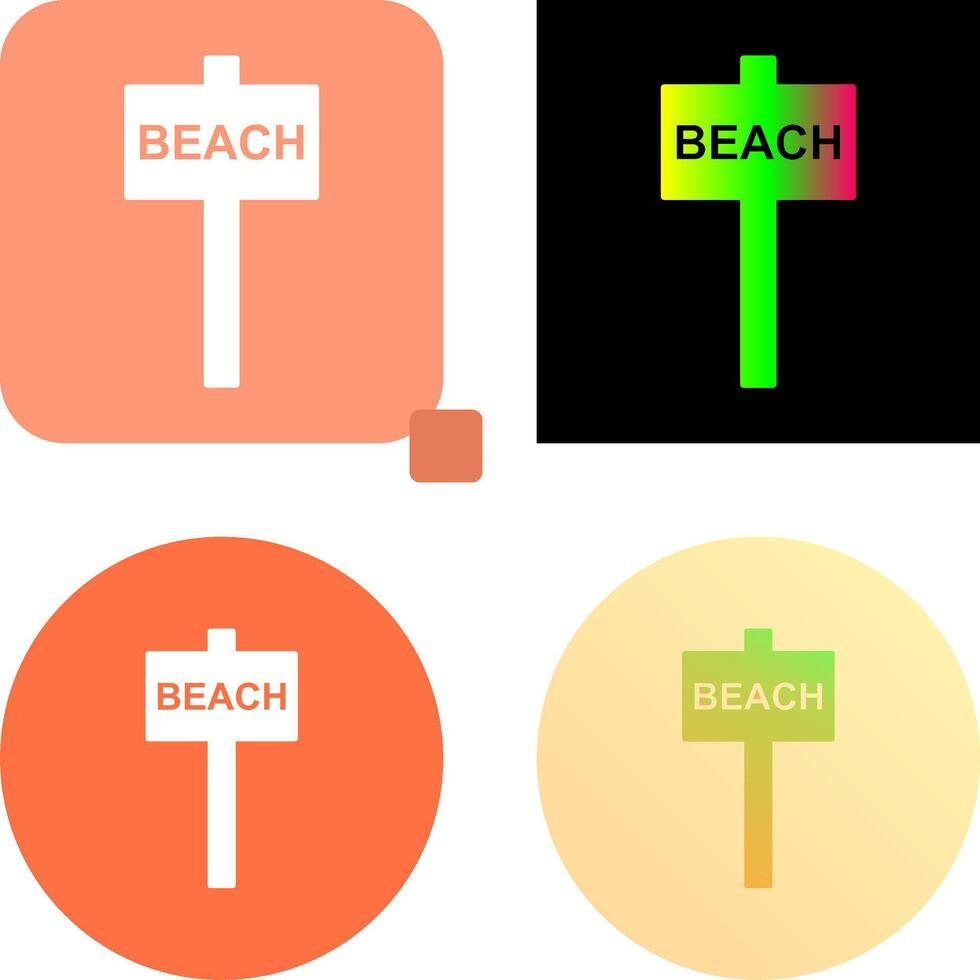Beach Sign Icon Design vector