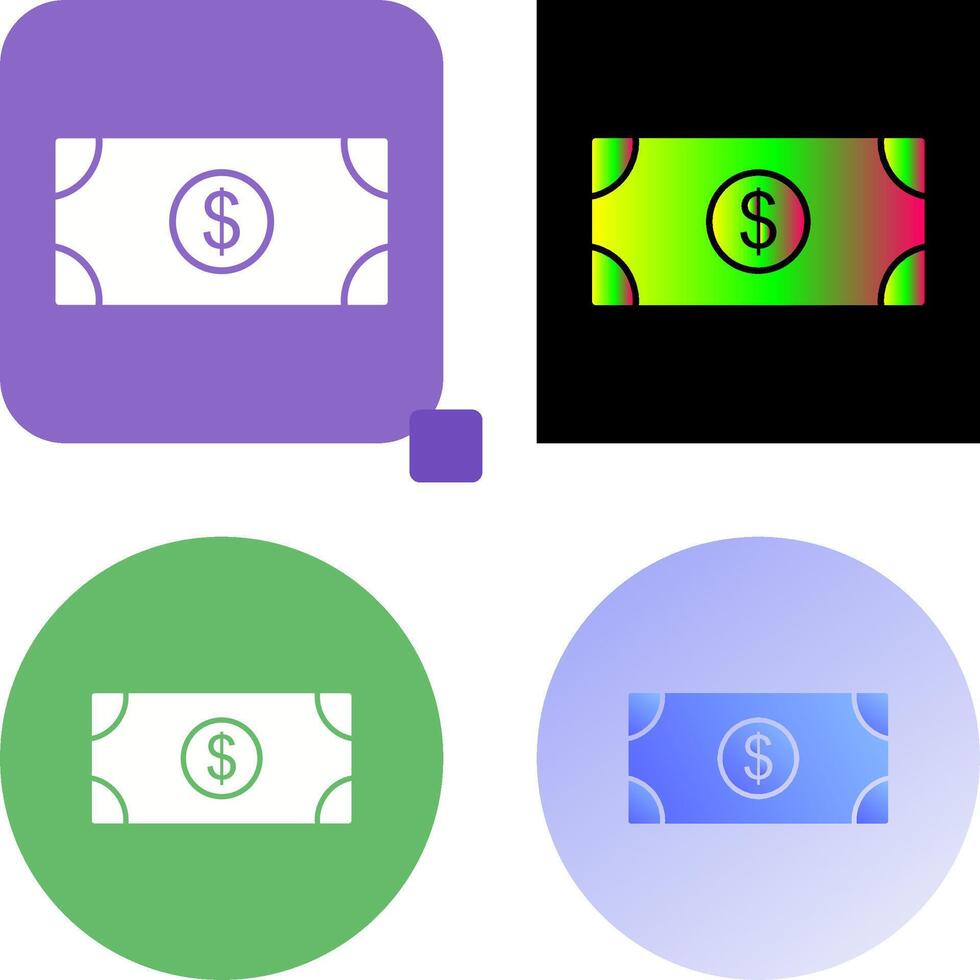 Dollar Bill Icon Design vector
