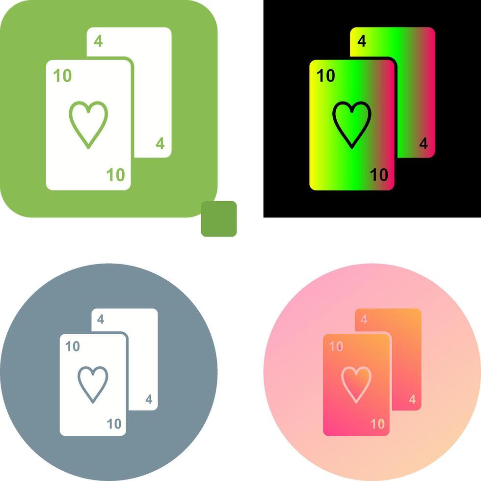 Playing Cards Icon Design vector