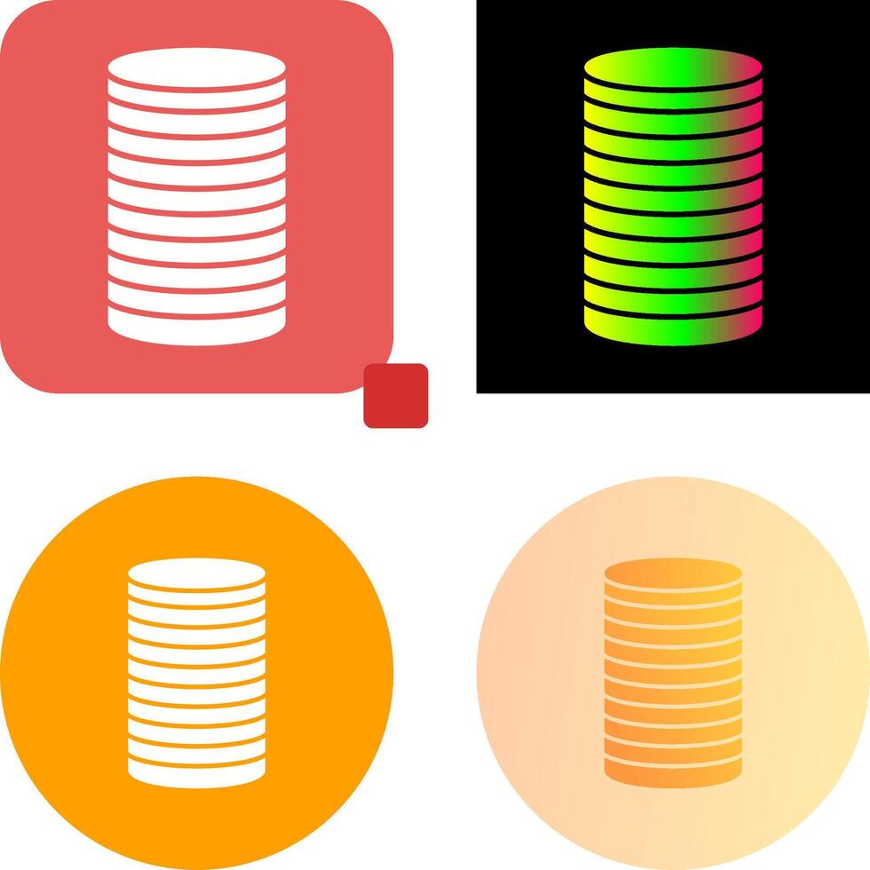 Stack of Coins Icon Design vector