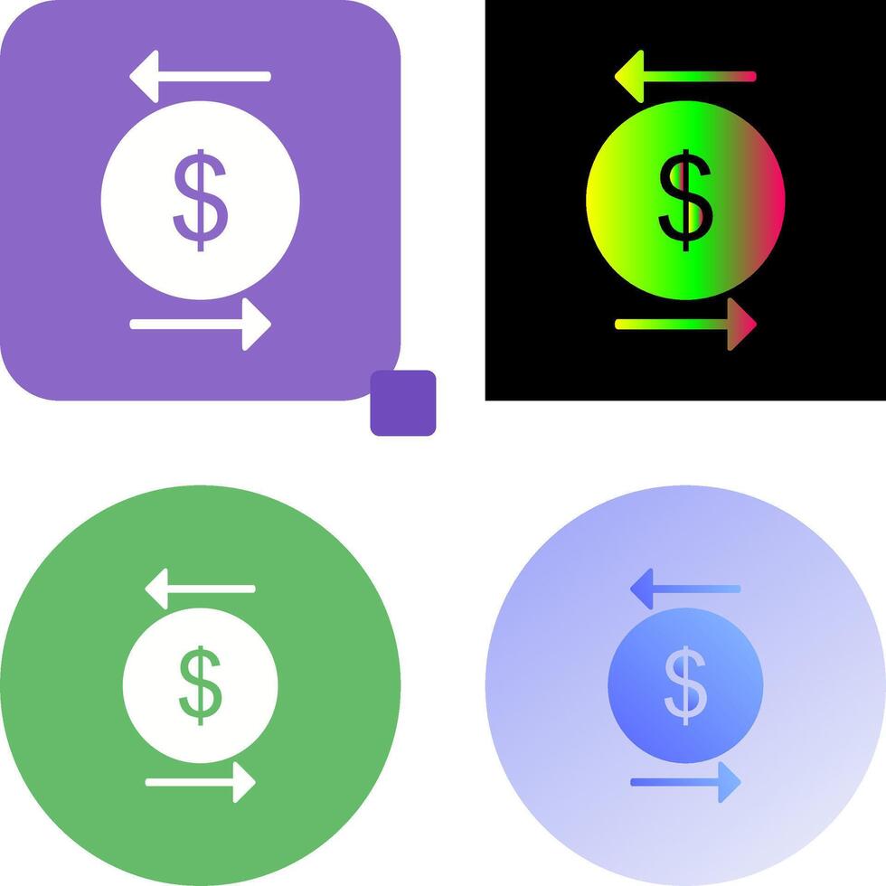 Unique Transcation Icon Design vector