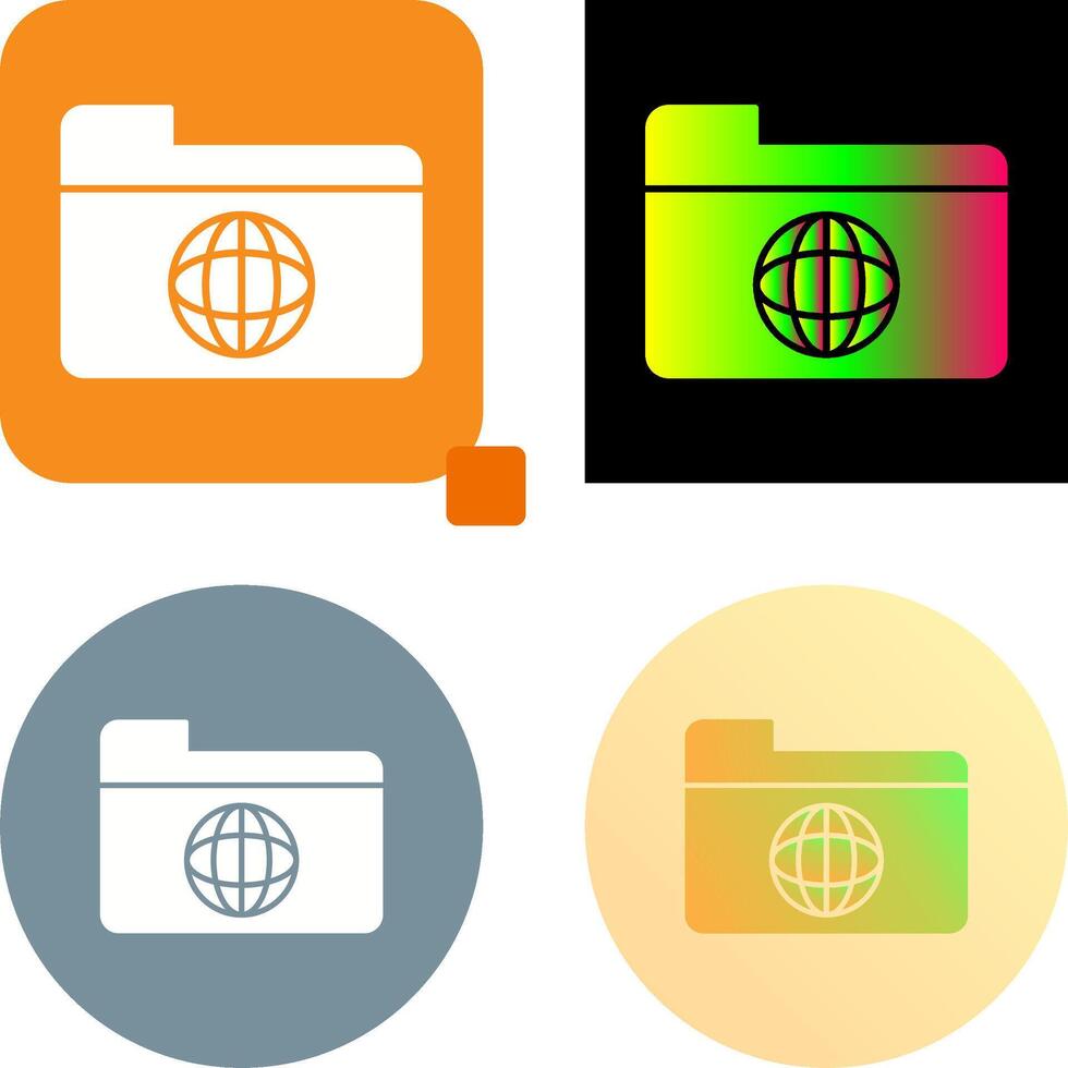Unique Network Folder Icon Design vector
