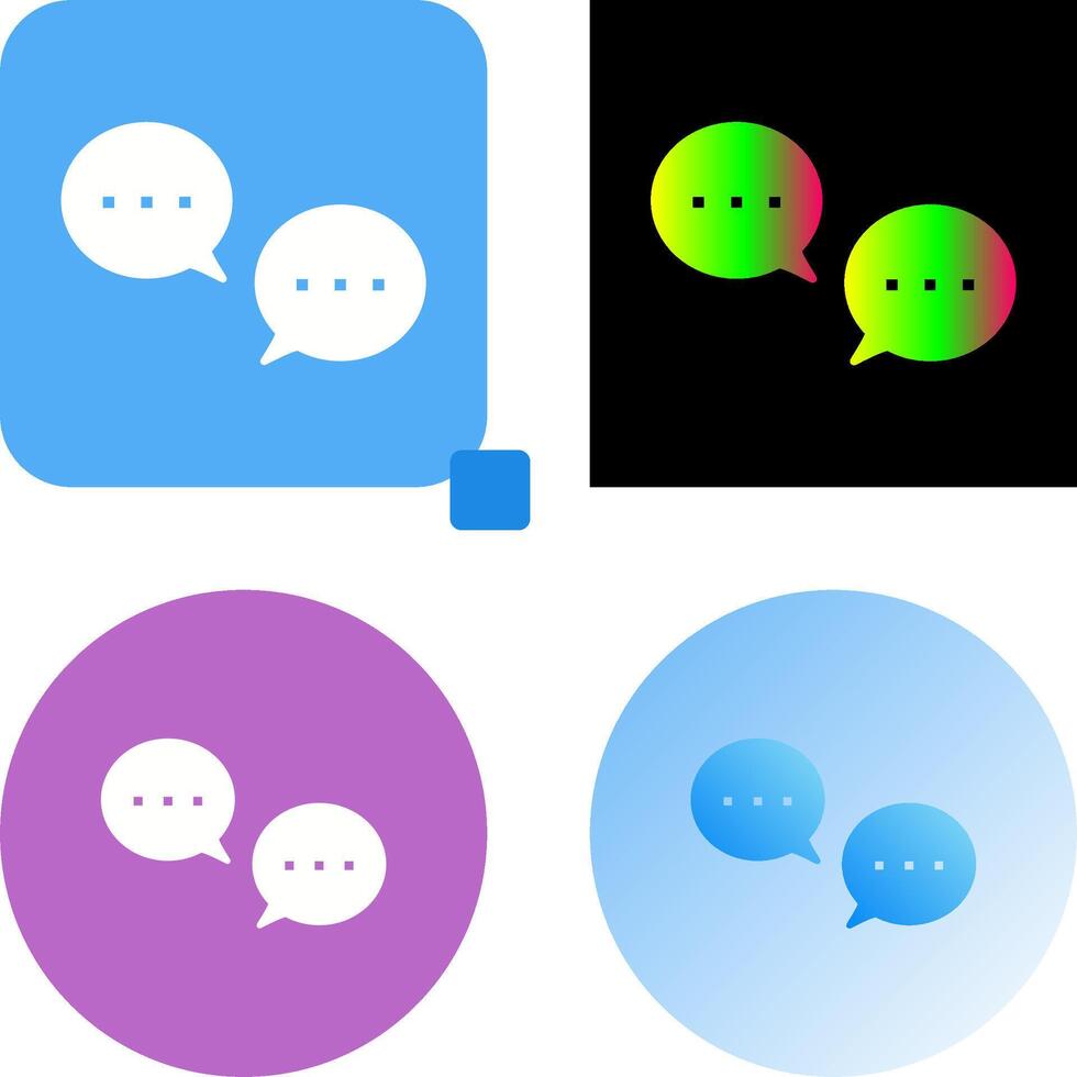 Unique Conversation Bubbles Icon Design vector